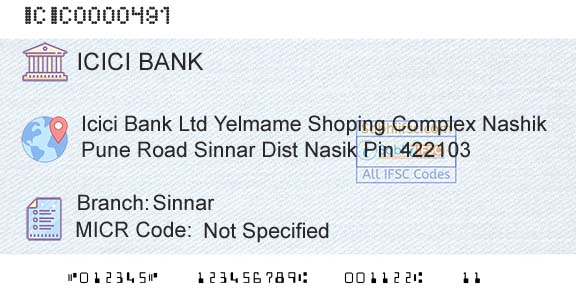 Icici Bank Limited SinnarBranch 