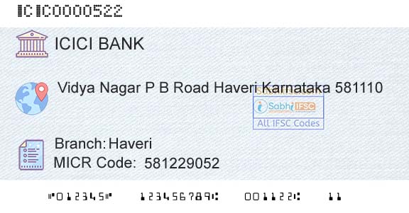 Icici Bank Limited HaveriBranch 