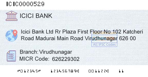 Icici Bank Limited VirudhunagarBranch 