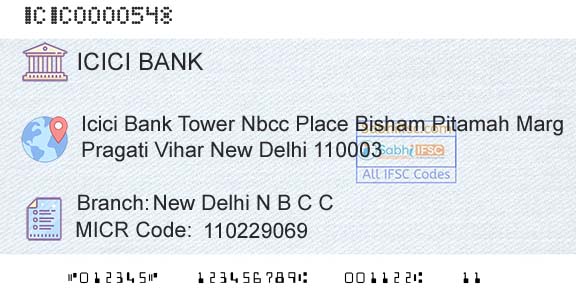 Icici Bank Limited New Delhi N B C CBranch 