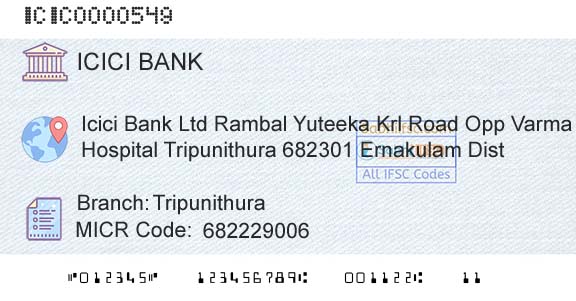 Icici Bank Limited TripunithuraBranch 