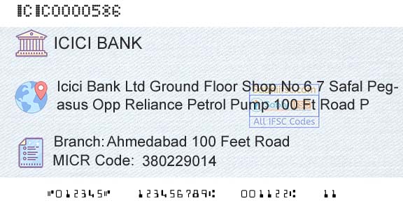 Icici Bank Limited Ahmedabad 100 Feet RoadBranch 