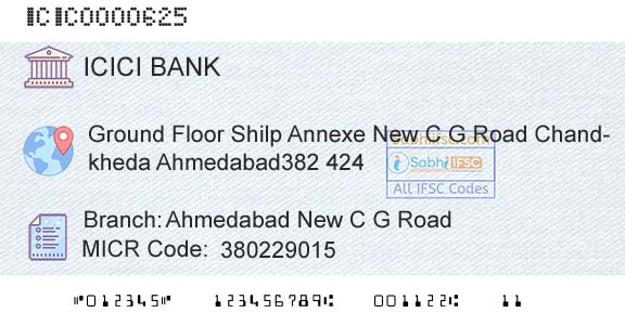 Icici Bank Limited Ahmedabad New C G RoadBranch 