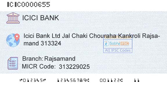Icici Bank Limited RajsamandBranch 