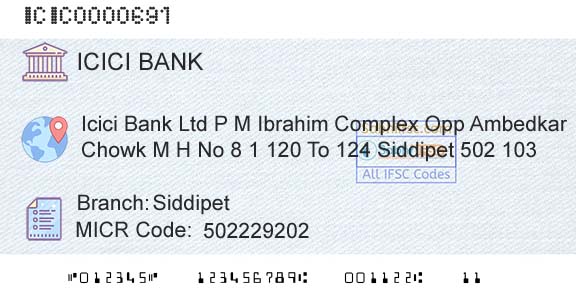 Icici Bank Limited SiddipetBranch 