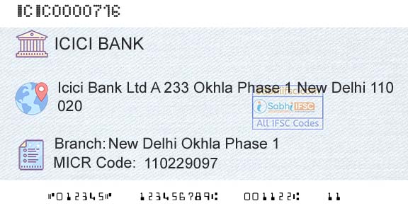 Icici Bank Limited New Delhi Okhla Phase 1Branch 