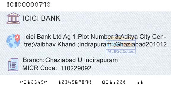 Icici Bank Limited Ghaziabad U IndirapuramBranch 