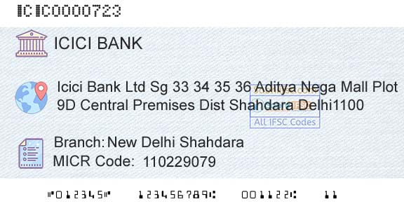 Icici Bank Limited New Delhi ShahdaraBranch 