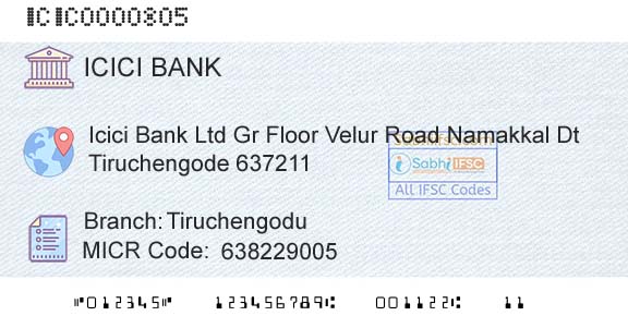 Icici Bank Limited TiruchengoduBranch 