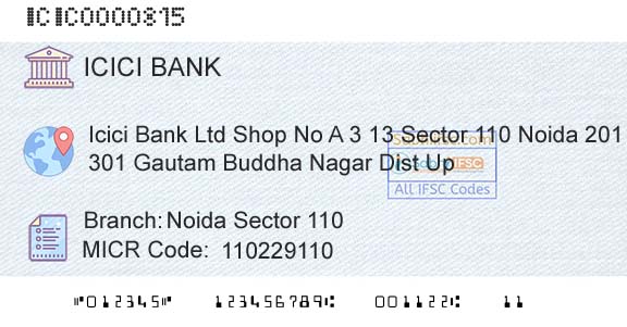 Icici Bank Limited Noida Sector 110Branch 