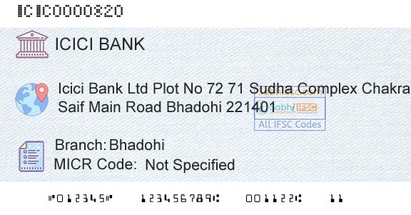 Icici Bank Limited BhadohiBranch 