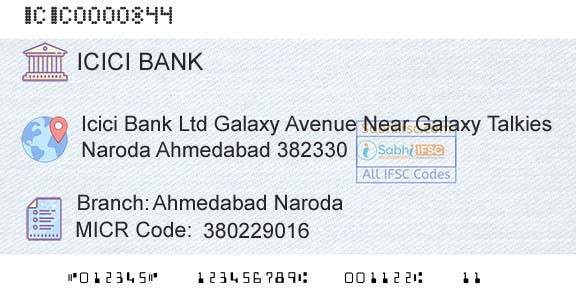 Icici Bank Limited Ahmedabad NarodaBranch 