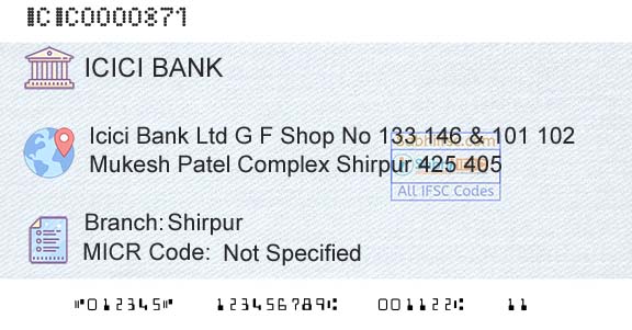 Icici Bank Limited ShirpurBranch 