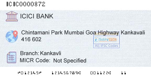 Icici Bank Limited KankavliBranch 