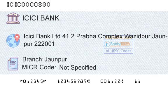 Icici Bank Limited JaunpurBranch 