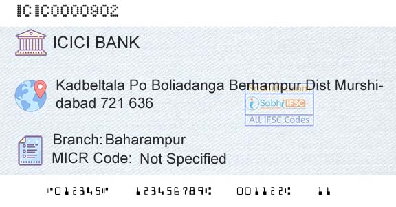 Icici Bank Limited BaharampurBranch 