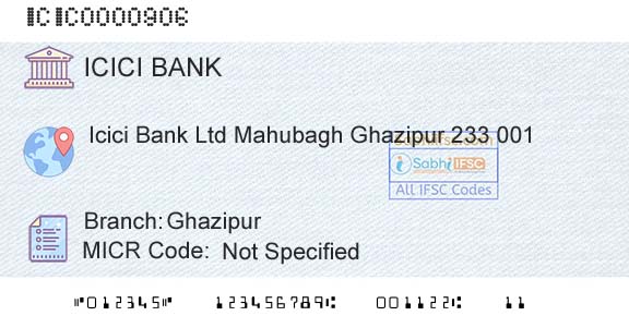 Icici Bank Limited GhazipurBranch 