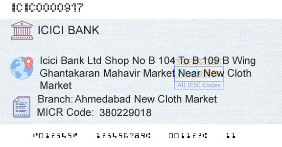 Icici Bank Limited Ahmedabad New Cloth MarketBranch 