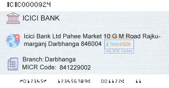 Icici Bank Limited DarbhangaBranch 