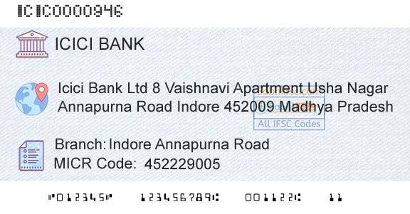 Icici Bank Limited Indore Annapurna RoadBranch 
