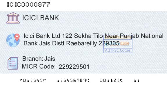 Icici Bank Limited JaisBranch 