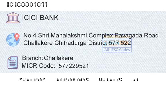 Icici Bank Limited ChallakereBranch 