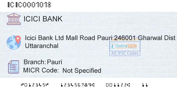 Icici Bank Limited PauriBranch 