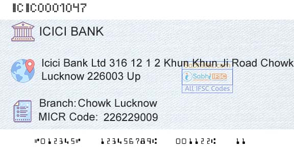 Icici Bank Limited Chowk LucknowBranch 