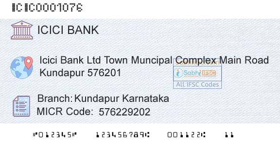Icici Bank Limited Kundapur KarnatakaBranch 