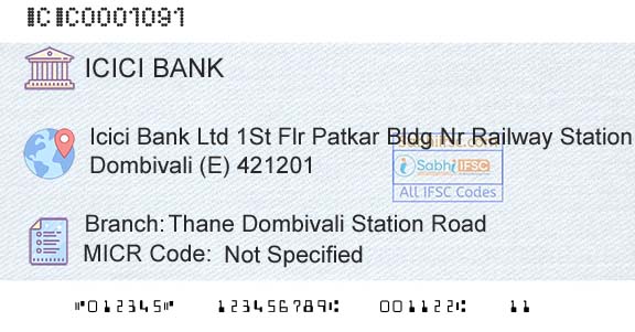 Icici Bank Limited Thane Dombivali Station RoadBranch 