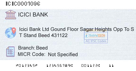 Icici Bank Limited BeedBranch 
