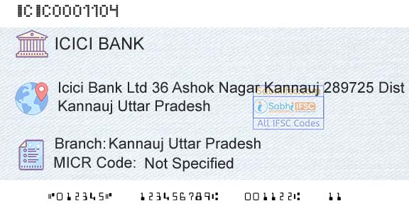 Icici Bank Limited Kannauj Uttar PradeshBranch 