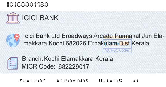 Icici Bank Limited Kochi Elamakkara KeralaBranch 