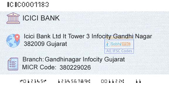 Icici Bank Limited Gandhinagar Infocity GujaratBranch 