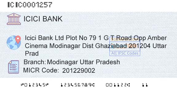 Icici Bank Limited Modinagar Uttar PradeshBranch 