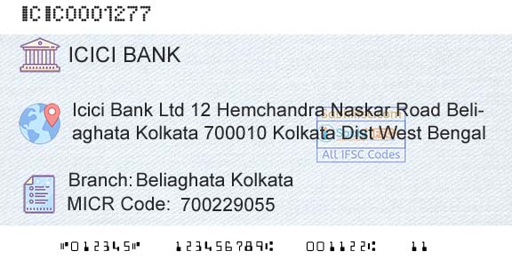 Icici Bank Limited Beliaghata KolkataBranch 