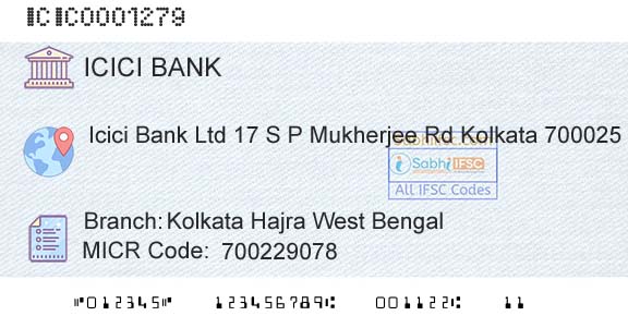 Icici Bank Limited Kolkata Hajra West BengalBranch 