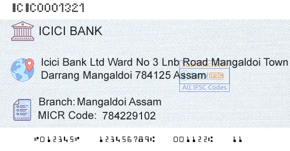 Icici Bank Limited Mangaldoi AssamBranch 