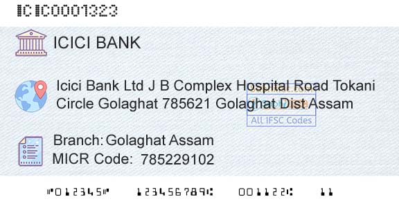 Icici Bank Limited Golaghat AssamBranch 