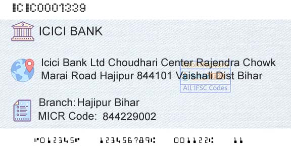 Icici Bank Limited Hajipur BiharBranch 