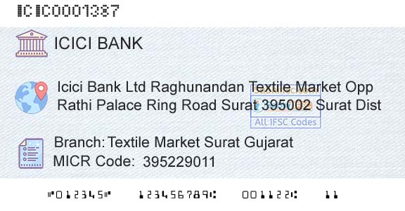 Icici Bank Limited Textile Market Surat GujaratBranch 