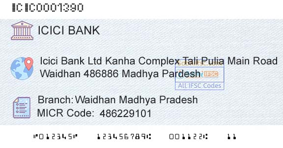 Icici Bank Limited Waidhan Madhya PradeshBranch 