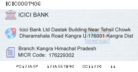 Icici Bank Limited Kangra Himachal PradeshBranch 