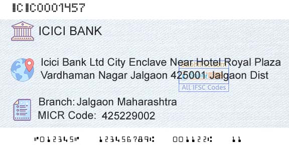 Icici Bank Limited Jalgaon MaharashtraBranch 