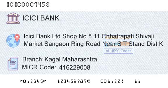 Icici Bank Limited Kagal MaharashtraBranch 