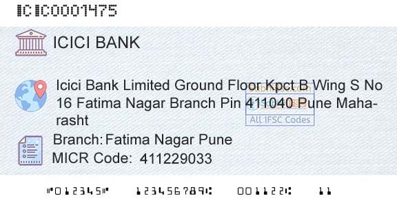 Icici Bank Limited Fatima Nagar PuneBranch 