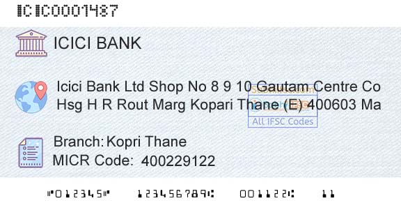 Icici Bank Limited Kopri ThaneBranch 