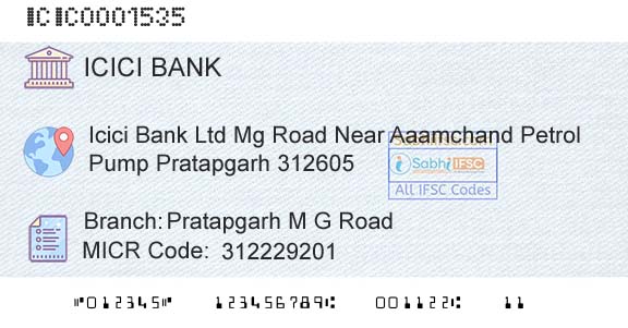 Icici Bank Limited Pratapgarh M G RoadBranch 