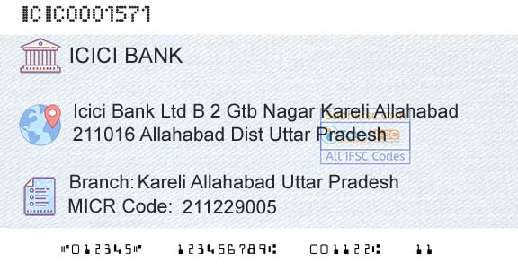 Icici Bank Limited Kareli Allahabad Uttar PradeshBranch 