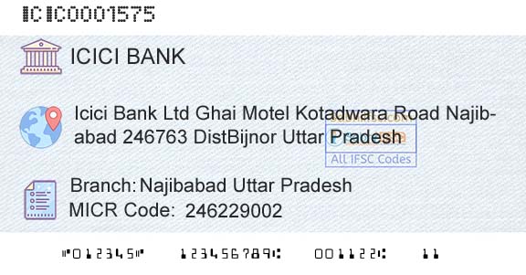 Icici Bank Limited Najibabad Uttar PradeshBranch 
